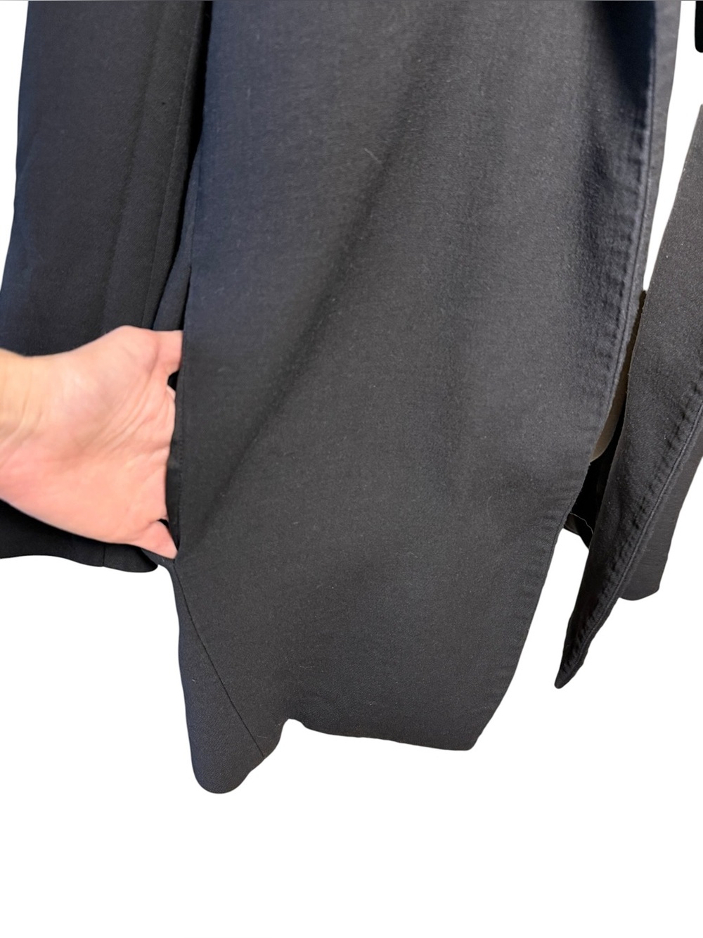 Vince Compact Blazer Coat Black Oversized Wool Blend Size Medium - Picture 6 of 10